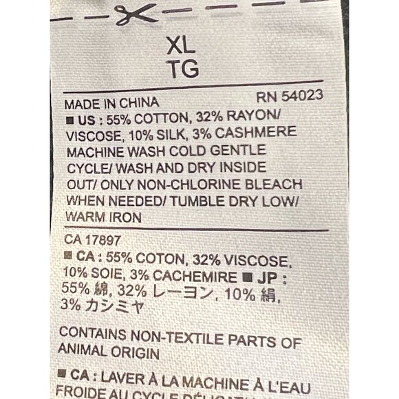 Men's Banana Republic Luxury Silk Blend V-Neck Long Sleeve Sweater Size XL - Picture 9 of 10